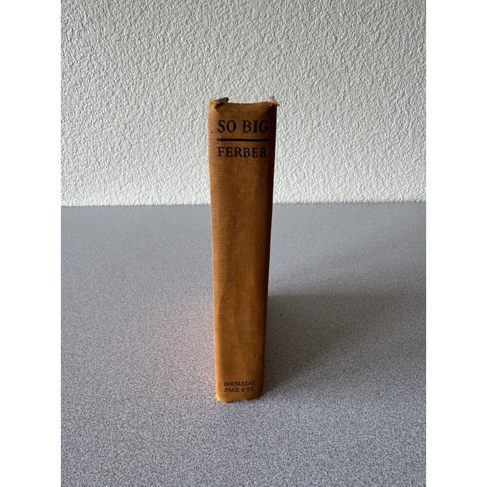 So Big Edna Ferber 1925 Twentieth Printing Hardcover Doubleday Vintage Novel